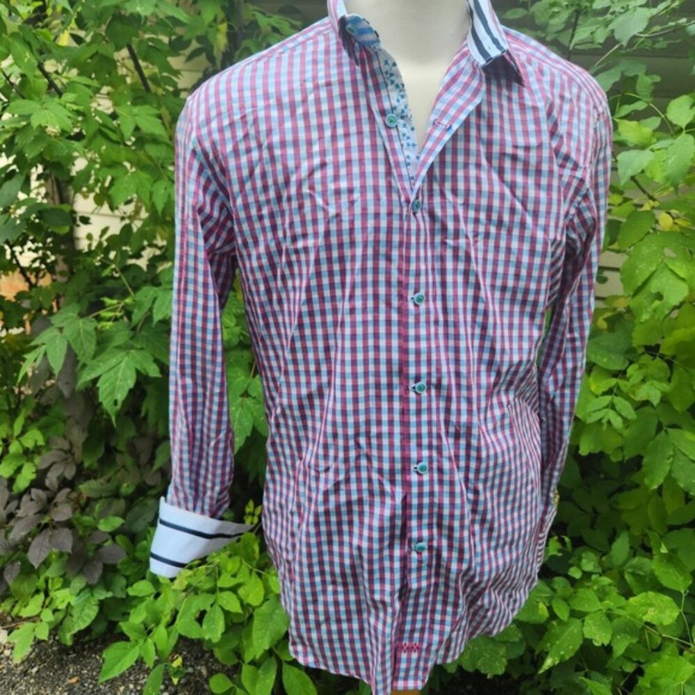 Robert Graham Mens L/G Checkered‎ Button Down Long Sleeve Shirt Colorful